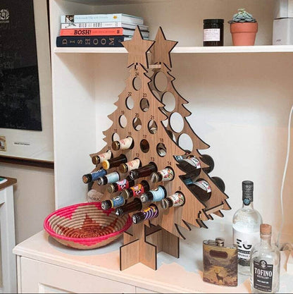Houten Bier-Adventskalender 2026 – 24 Dagen Kerst Aftelkalender