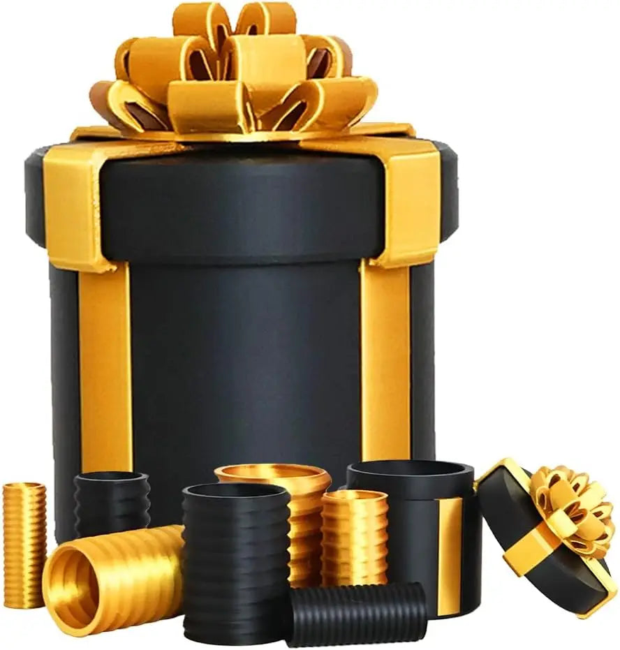 In elkaar geschroefde fopcadeaudoos voor Kerstmis