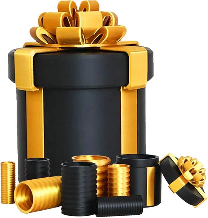 In elkaar geschroefde fopcadeaudoos voor Kerstmis