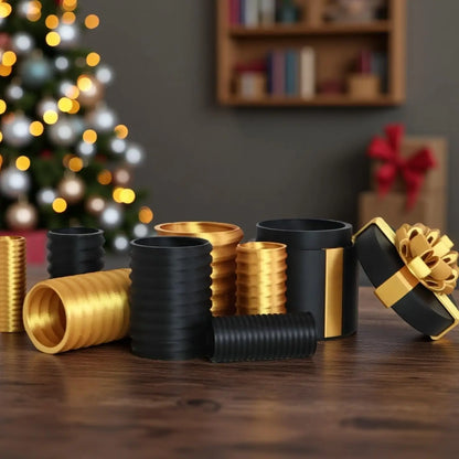 In elkaar geschroefde fopcadeaudoos voor Kerstmis