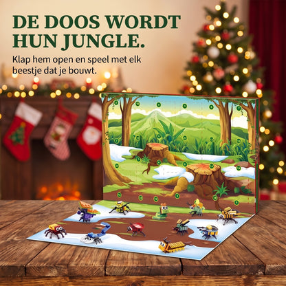 Insecten Adventskalender voor Kinderen, 24 Bouwsels + 2 Geheime Bouwwerken