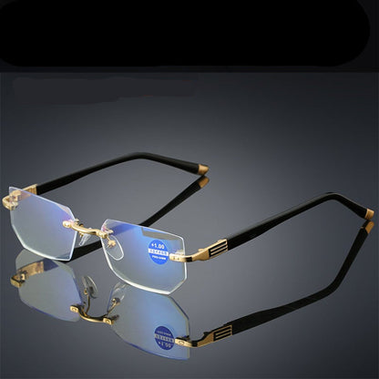 Intelligente leesbril met multifocale glazen - Ultralicht met blauwlichtfilter - Voor dichtbij en veraf - Titanium TR90-montuur