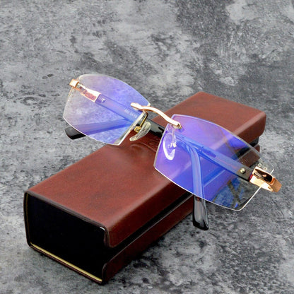 Intelligente leesbril met multifocale glazen - Ultralicht met blauwlichtfilter - Voor dichtbij en veraf - Titanium TR90-montuur