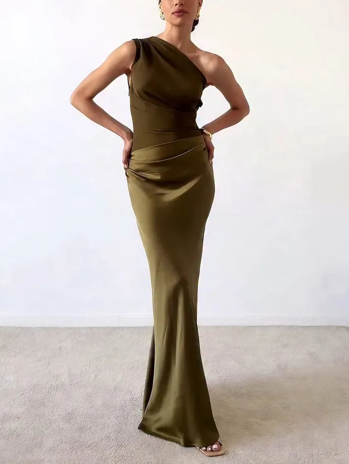 Image of Jacqueline | Dames One Shoulder Avond Maxi Jurk