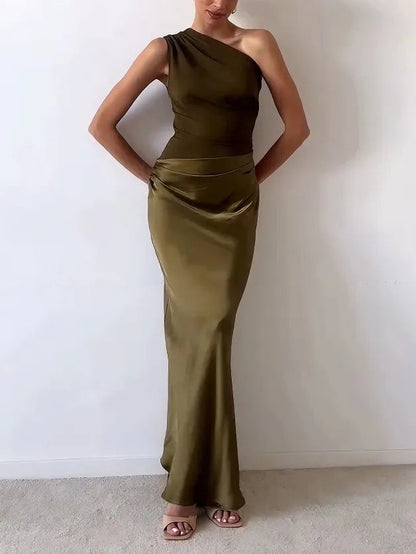 Image of Jacqueline | Dames One Shoulder Avond Maxi Jurk