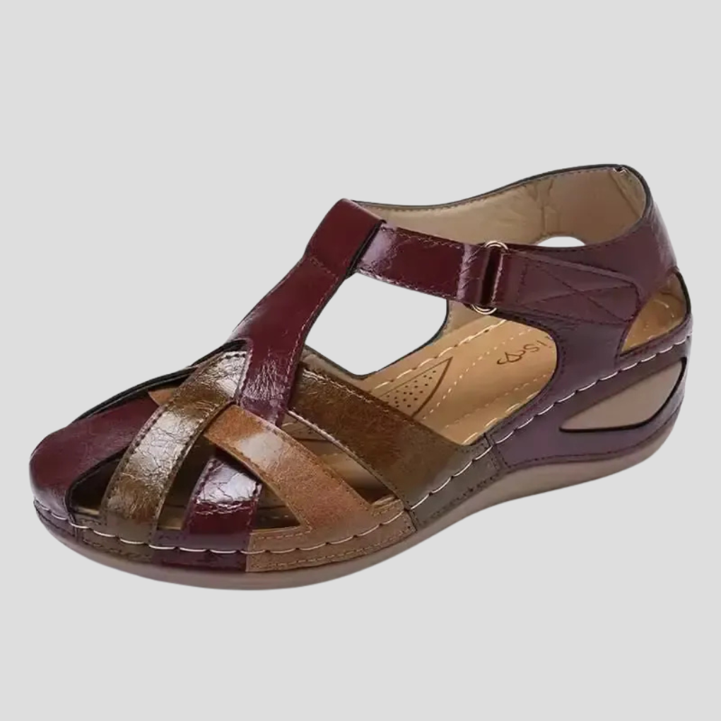 Image of Jannie | Dames Sleehak Gesloten Teen Sandalen