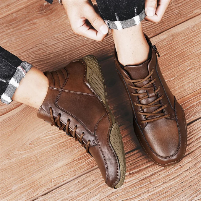 Image of Jesse | Heren Vetersluiting Rits Ankle Boots