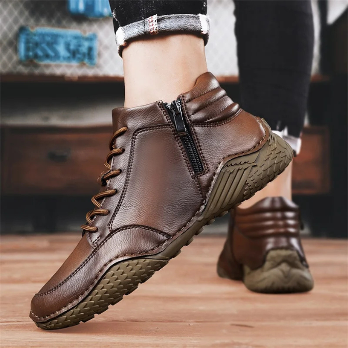 Image of Jesse | Heren Vetersluiting Rits Ankle Boots