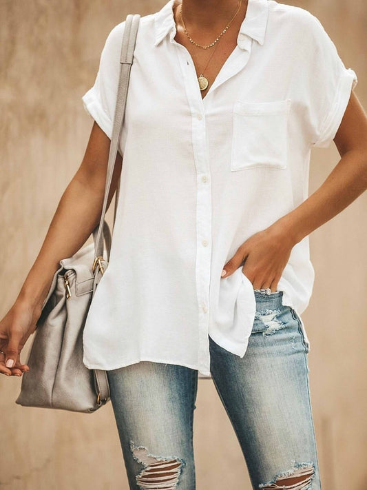 Image of Jessica | Dames Blouse met Knoopsluiting - Relaxte Pasvorm