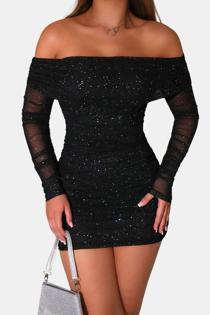 Image of Jessica | Dames Off-Shoulder Bodycon Mini Jurk