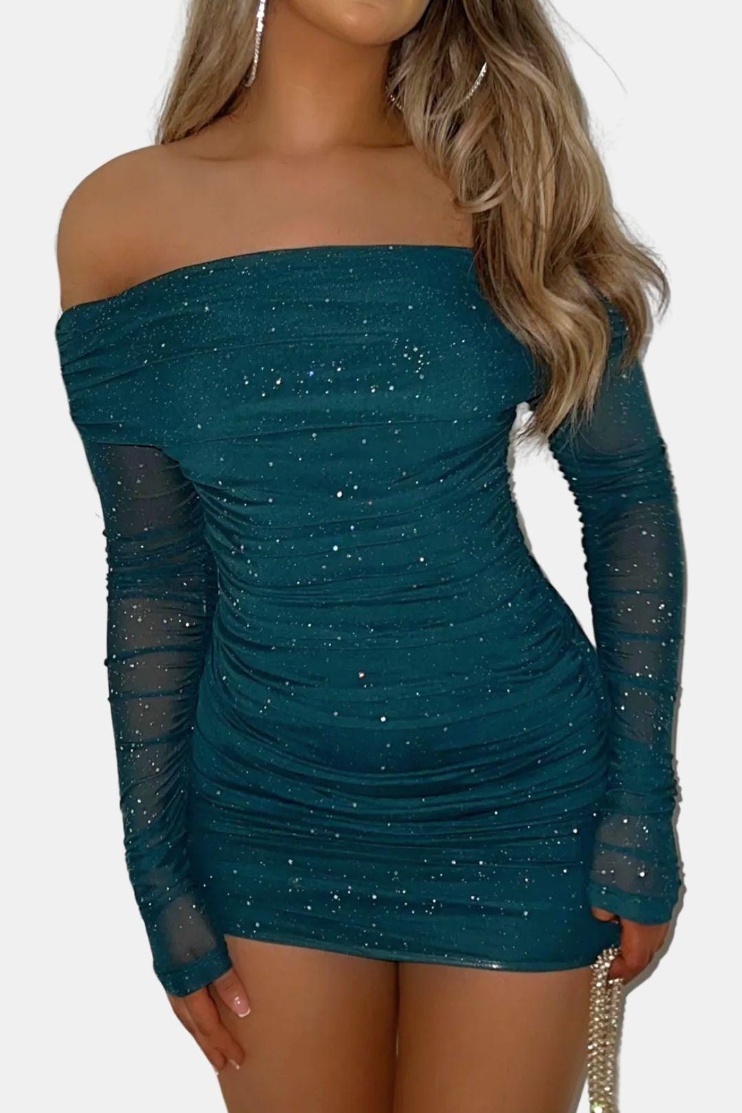 Image of Jessica | Dames Off-Shoulder Bodycon Mini Jurk