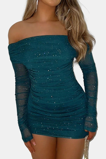 Image of Jessica | Dames Off-Shoulder Bodycon Mini Jurk