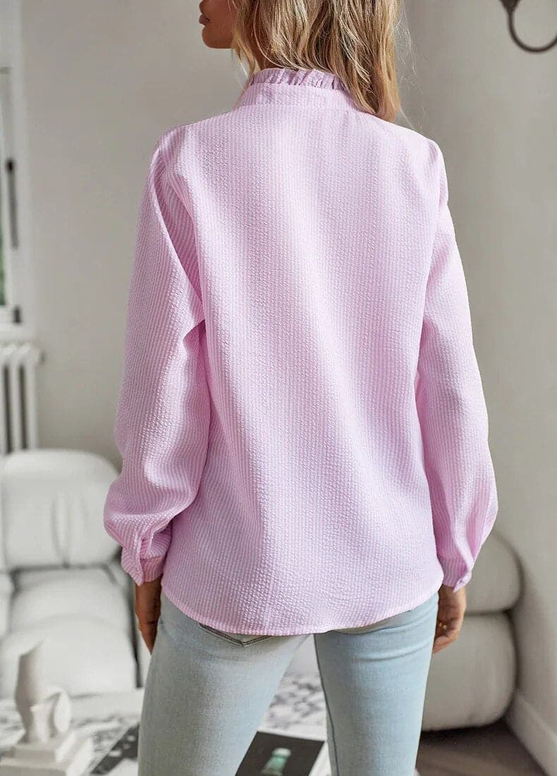 Image of Jill | Dames Blouse met Lange Mouwen en Ruches