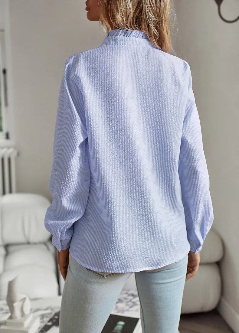 Image of Jill | Dames Blouse met Lange Mouwen en Ruches