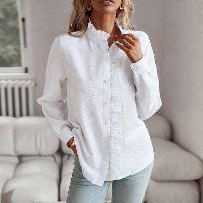 Image of Jill | Dames Blouse met Lange Mouwen en Ruches