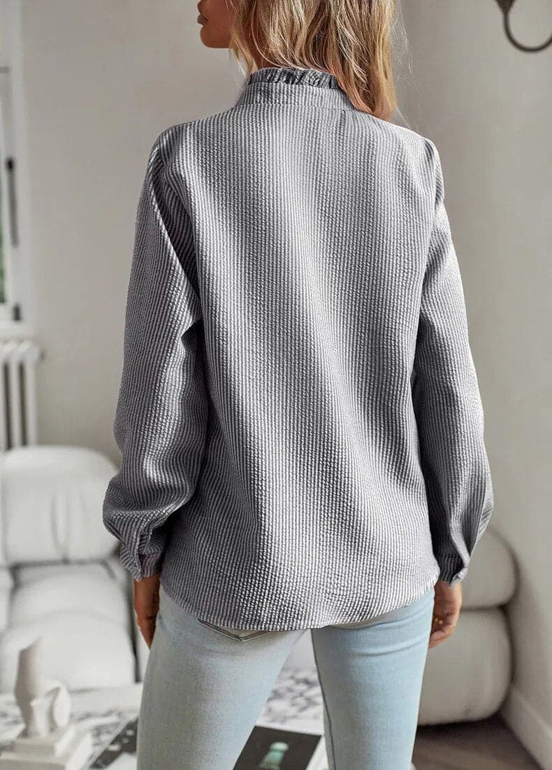 Image of Jill | Dames Blouse met Lange Mouwen en Ruches