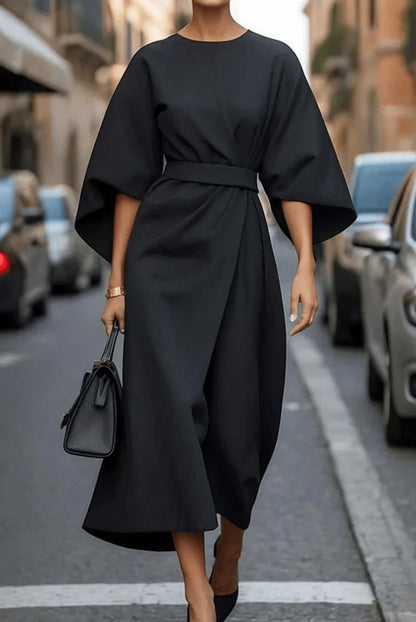 Image of Joan | Dames Riem Wikkel Midi Jurk