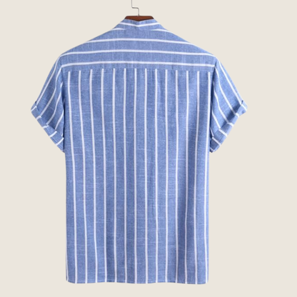 Image of Joe | Gestreept Casual Overhemd met Knoopsluiting voor Heren