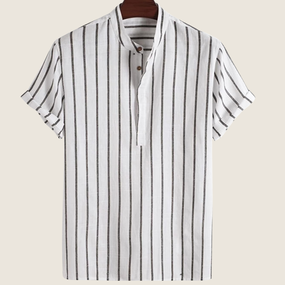Image of Joe | Gestreept Casual Overhemd met Knoopsluiting voor Heren