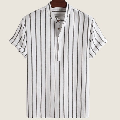 Image of Joe | Gestreept Casual Overhemd met Knoopsluiting voor Heren