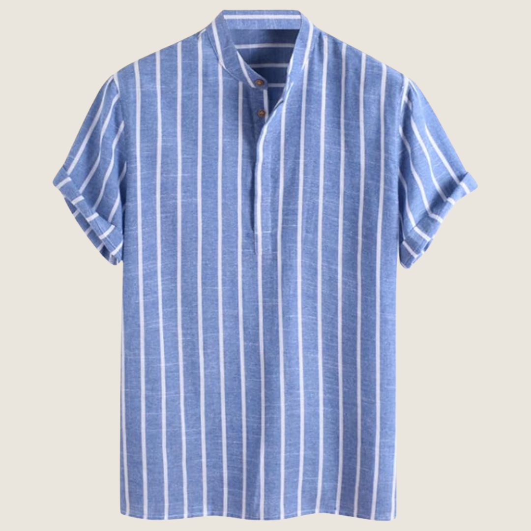 Image of Joe | Gestreept Casual Overhemd met Knoopsluiting voor Heren