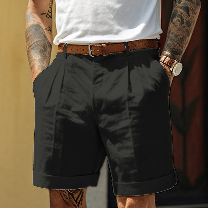 Image of Joep | Heren Geplooide Shorts van Half Lange Lengte