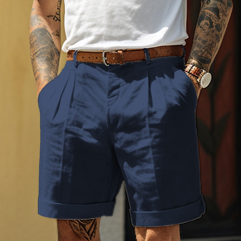 Image of Joep | Heren Geplooide Shorts van Half Lange Lengte