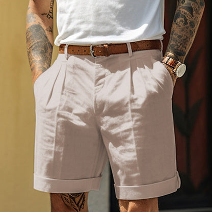 Image of Joep | Heren Geplooide Shorts van Half Lange Lengte
