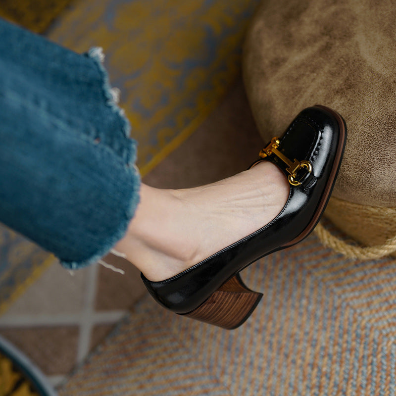 Image of Johanna | Dames Instaploafers met Blokhak