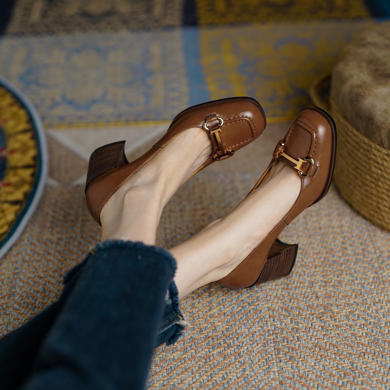 Image of Johanna | Dames Instaploafers met Blokhak