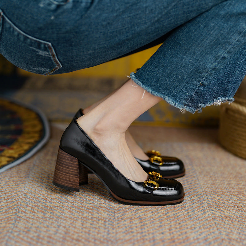 Image of Johanna | Dames Instaploafers met Blokhak