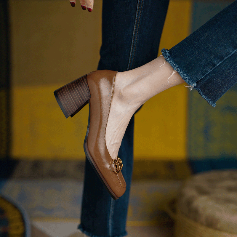 Image of Johanna | Dames Instaploafers met Blokhak