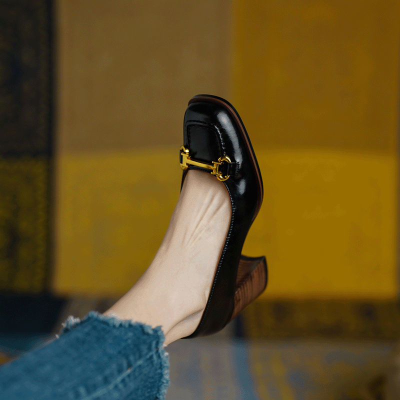 Image of Johanna | Dames Instaploafers met Blokhak