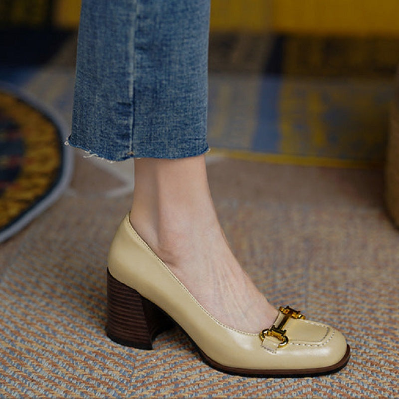 Image of Johanna | Dames Instaploafers met Blokhak