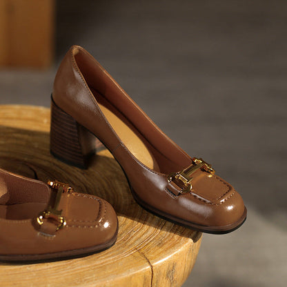 Image of Johanna | Dames Instaploafers met Blokhak