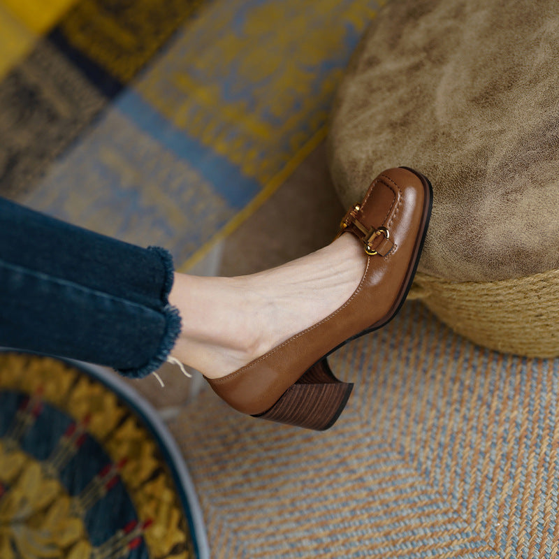 Image of Johanna | Dames Instaploafers met Blokhak