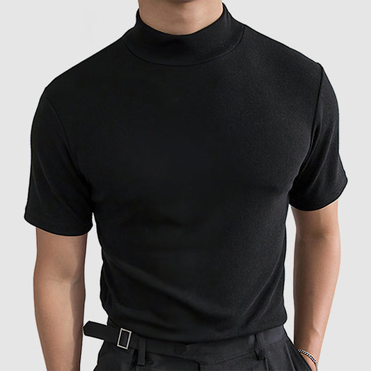 Image of Johnny | Heren Slim-Fit Mock Neck T-shirt