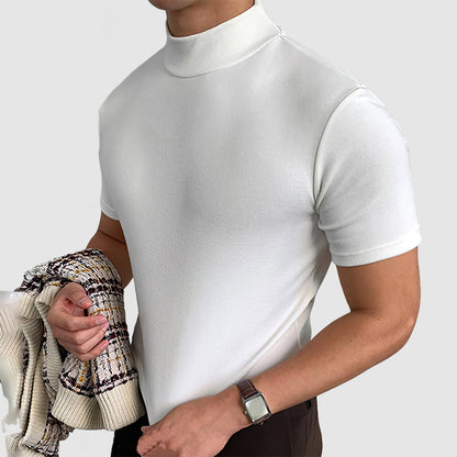 Image of Johnny | Heren Slim-Fit Mock Neck T-shirt