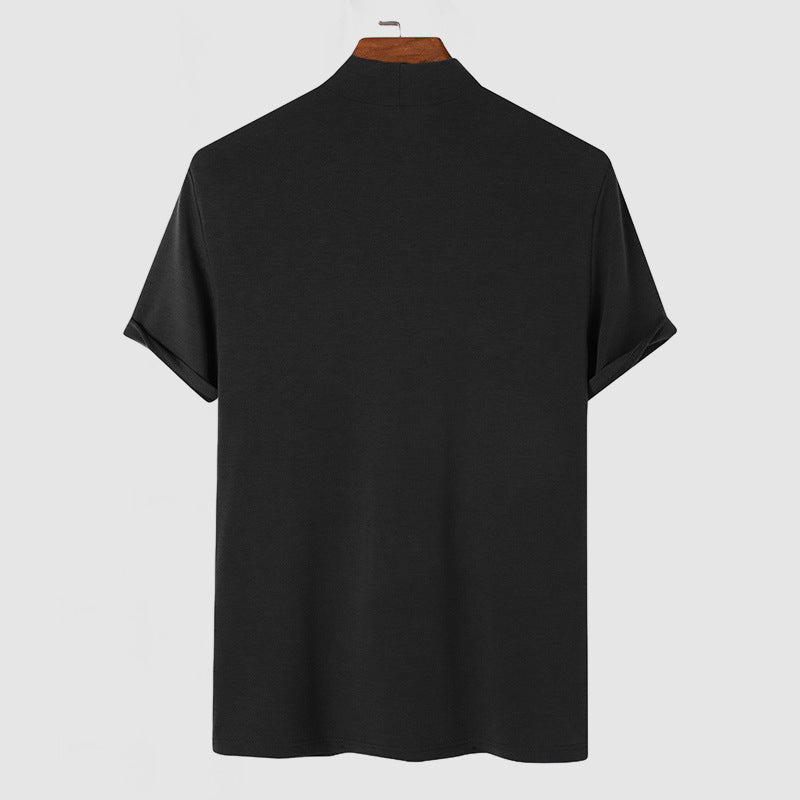 Image of Johnny | Heren Slim-Fit Mock Neck T-shirt