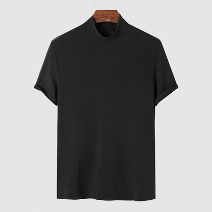 Image of Johnny | Heren Slim-Fit Mock Neck T-shirt