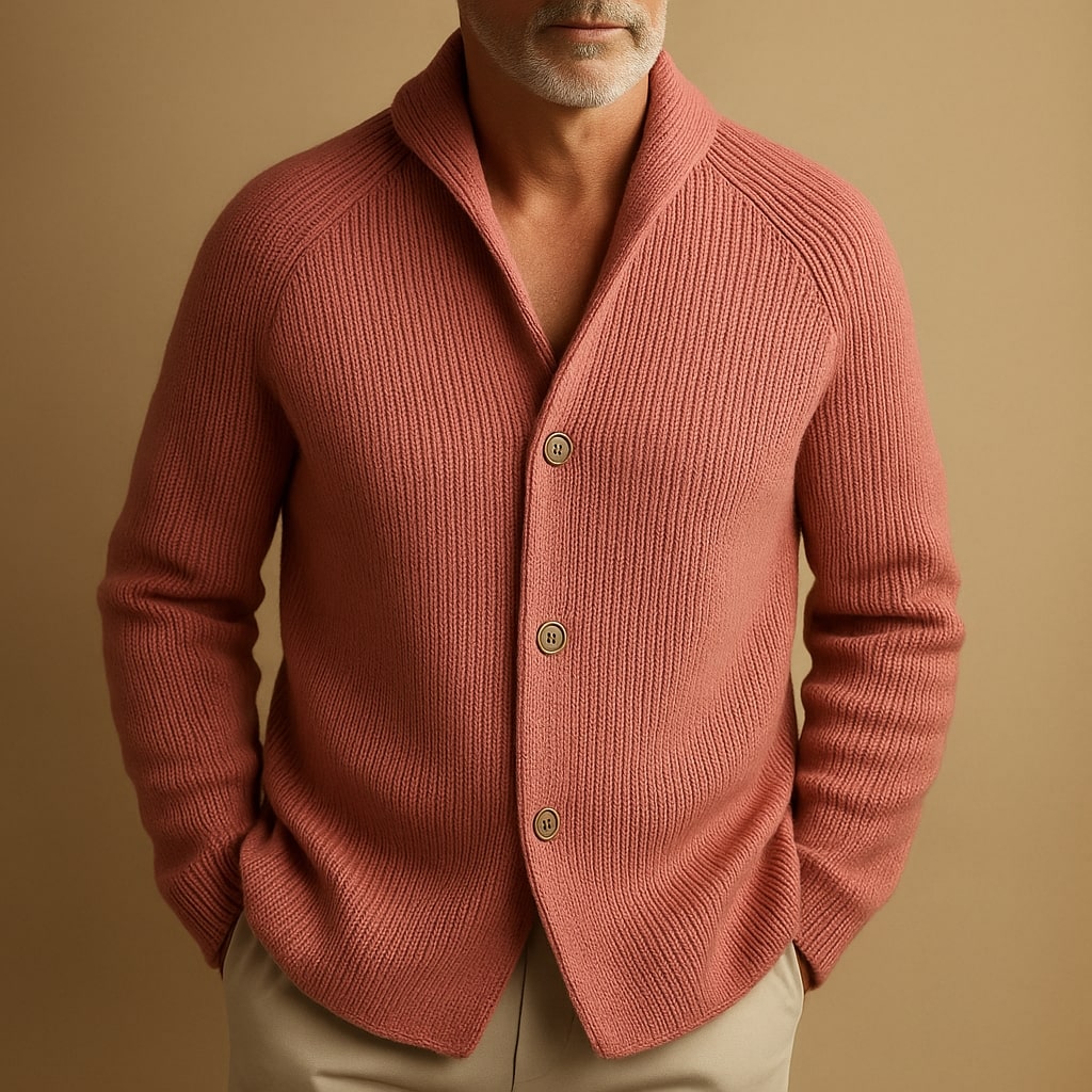 Image of Joost | Heren Shawl Collar Cardigan met Knoopsluiting