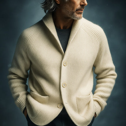 Image of Joost | Heren Shawl Collar Cardigan met Knoopsluiting