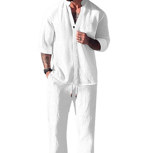 Image of Joshua | Heren Relaxed Fit V-hals Loungewear Set