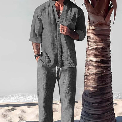 Image of Joshua | Heren Relaxed Fit V-hals Loungewear Set