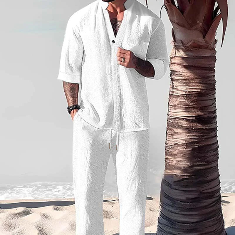 Image of Joshua | Heren Relaxed Fit V-hals Loungewear Set