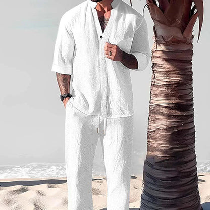 Image of Joshua | Heren Relaxed Fit V-hals Loungewear Set