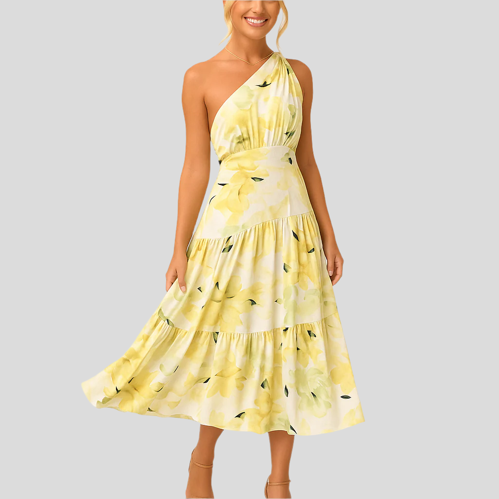 Image of Judith | Dames Mouwloze A-lijn Midi Jurk