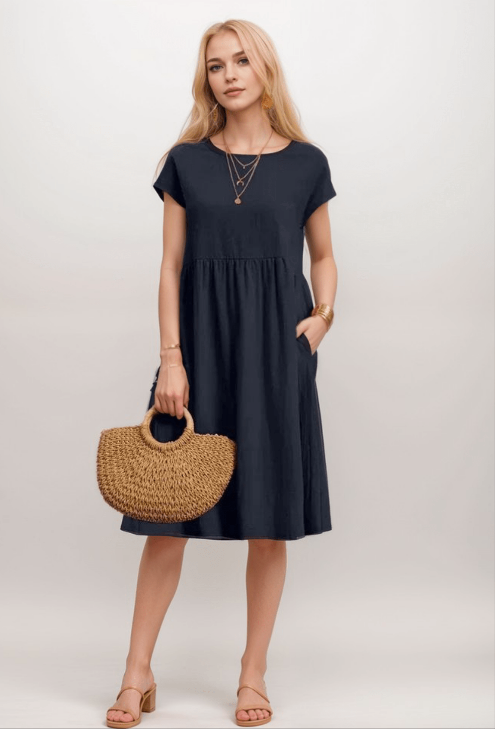 Image of Julie | Dames A-lijn Midi Jurk