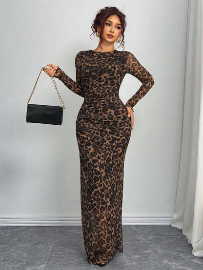 Image of Kathryn | Dames Lange Mouw Bodycon Maxi Jurk