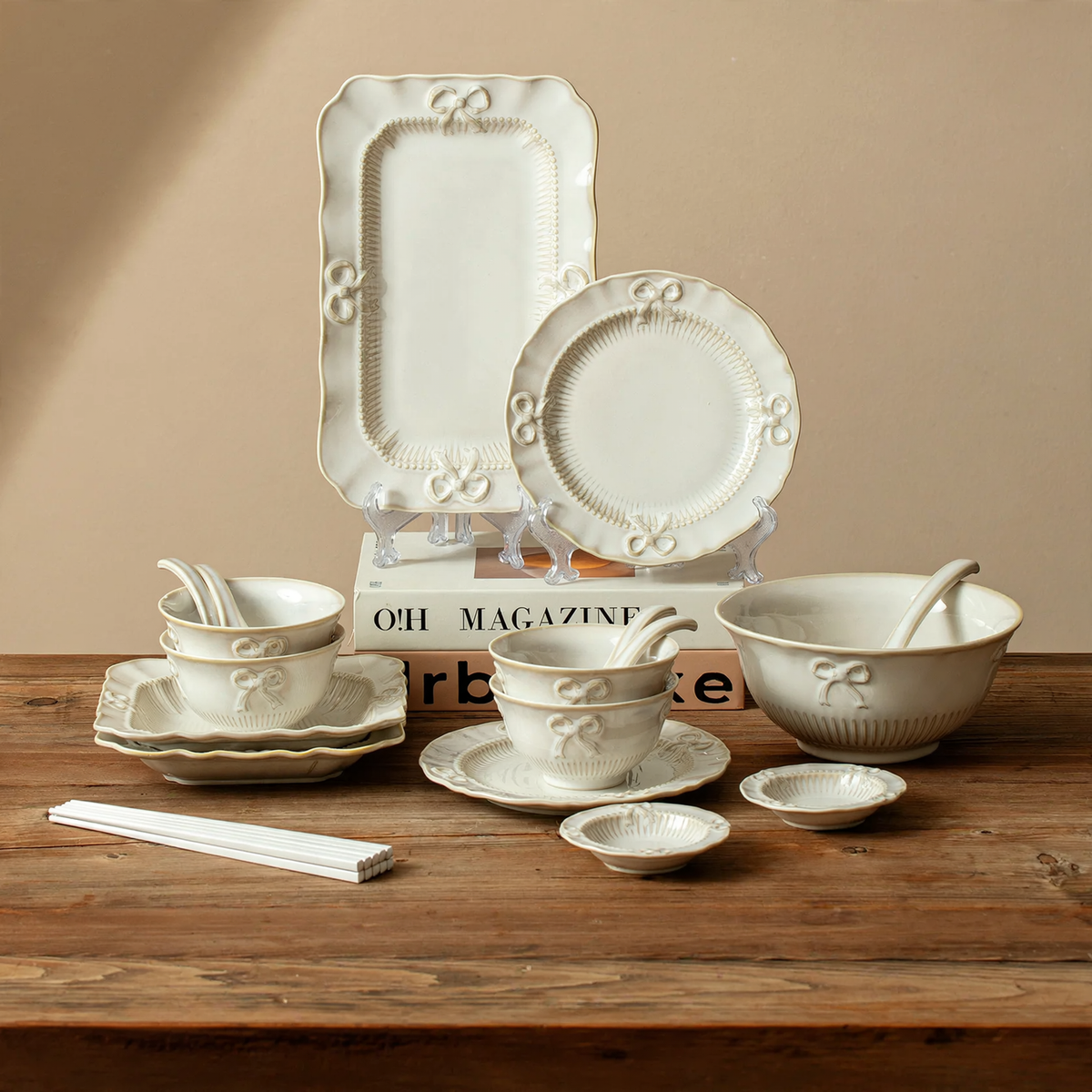 Keramische serviesset met modern design